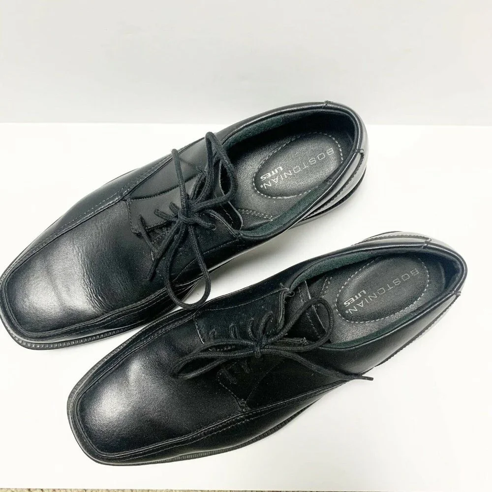 Men 8 Bostonian Lites Black Lace Dress Shoes
